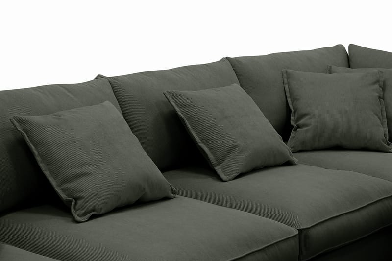 Rossita Lyx 5-sits Vänstervänd U-formad Extra djup Soffa med Divan och Schäslong i Manchester - Mörkgrön - Möbler - Soffa - U-soffa