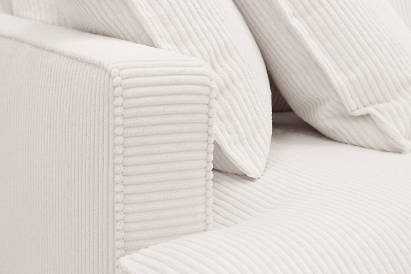 Rossita Lyx 5-sits Vänstervänd U-formad Extra djup Soffa med Divan och Schäslong i Manchester - Naturvit - Möbler - Soffa - U-soffa