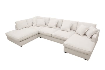 Rossita Lyx 5-sits Vänstervänd U-formad Extra djup Soffa med Divan och Schäslong i Manchester - Offwhite - Möbler - Soffa - U-soffa