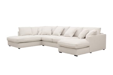 Rossita Lyx 5-sits Vänstervänd U-formad Extra djup Soffa med Divan och Schäslong i Manchester - Offwhite - Möbler - Soffa - U-soffa