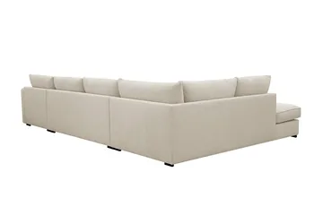 Rossita Lyx 5-sits Vänstervänd U-formad Extra djup Soffa med Divan och Schäslong i Tyg - Beige - Möbler - Soffa - U-soffa