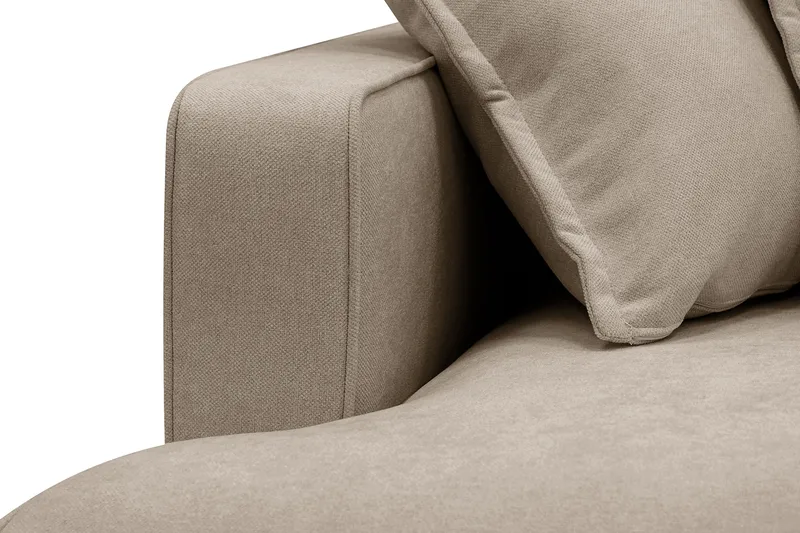 Rossita Lyx 5-sits Vänstervänd U-formad Extra djup Soffa med Divan och Schäslong i Tyg - Brun - Möbler - Soffa - U-soffa