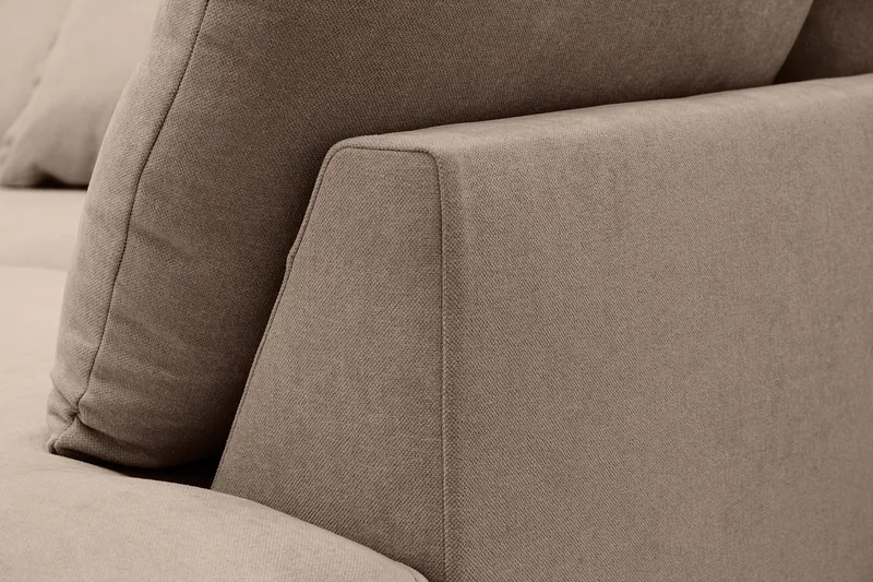 Rossita Lyx 5-sits Vänstervänd U-formad Extra djup Soffa med Divan och Schäslong i Tyg - Mörkbrun - Möbler - Soffa - U-soffa