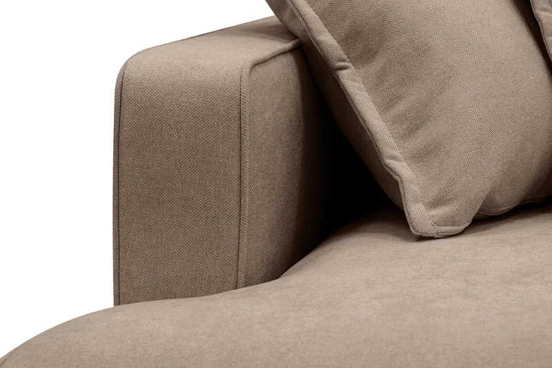 Rossita Lyx 5-sits Vänstervänd U-formad Extra djup Soffa med Divan och Schäslong i Tyg - Mörkbrun - Möbler - Soffa - U-soffa