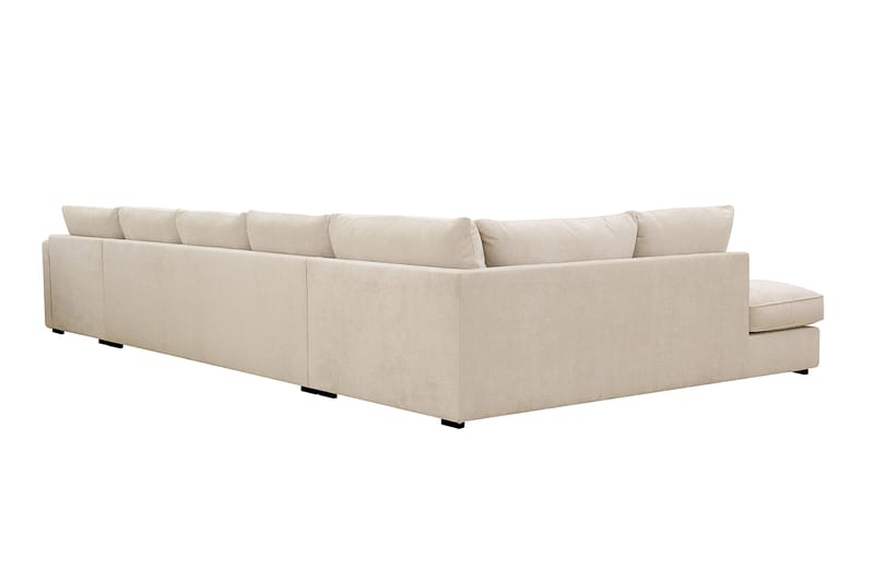 Rossita Lyx 6-sits Högervänd U-formad Extra djup Soffa med Divan och Schäslong i Chenille - Beige - Möbler - Soffa - U-soffa