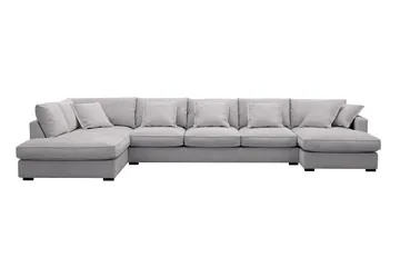 Rossita Lyx 6-sits Högervänd U-formad Extra djup Soffa med Divan och Schäslong i Chenille