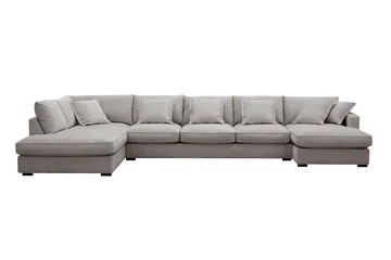 Rossita Lyx 6-sits Högervänd U-formad Extra djup Soffa med Divan och Schäslong i Chenille