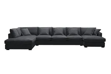 Rossita Lyx 6-sits Högervänd U-formad Extra djup Soffa med Divan och Schäslong i Chenille