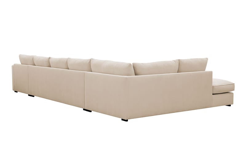 Rossita Lyx 6-sits Högervänd U-formad Extra djup Soffa med Divan och Schäslong i Manchester - Beige - Möbler - Soffa - U-soffa