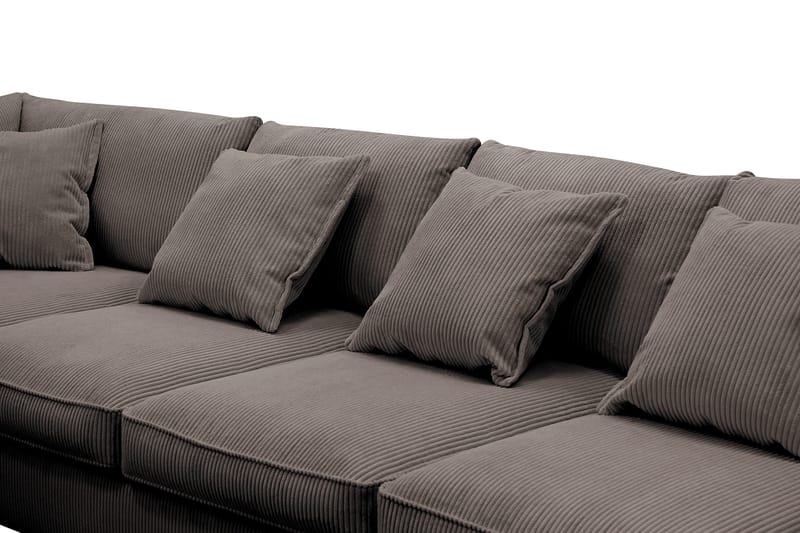 Rossita Lyx 6-sits Högervänd U-formad Extra djup Soffa med Divan och Schäslong i Manchester - Brun - Möbler - Soffa - U-soffa