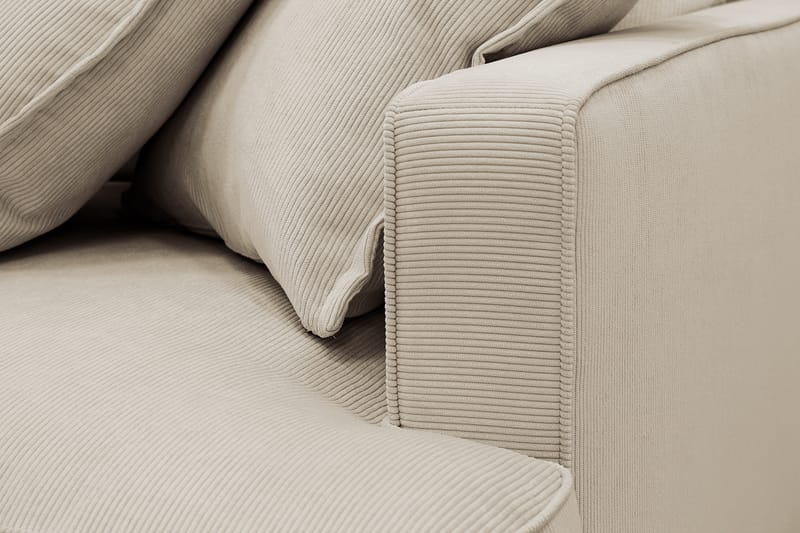 Rossita Lyx 6-sits Högervänd U-formad Extra djup Soffa med Divan och Schäslong i Manchester - Kräm - Möbler - Soffa - U-soffa