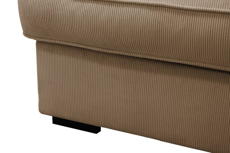 Rossita Lyx 6-sits Högervänd U-formad Extra djup Soffa med Divan och Schäslong i Manchester - Ljusbrun - Möbler - Soffa - U-soffa