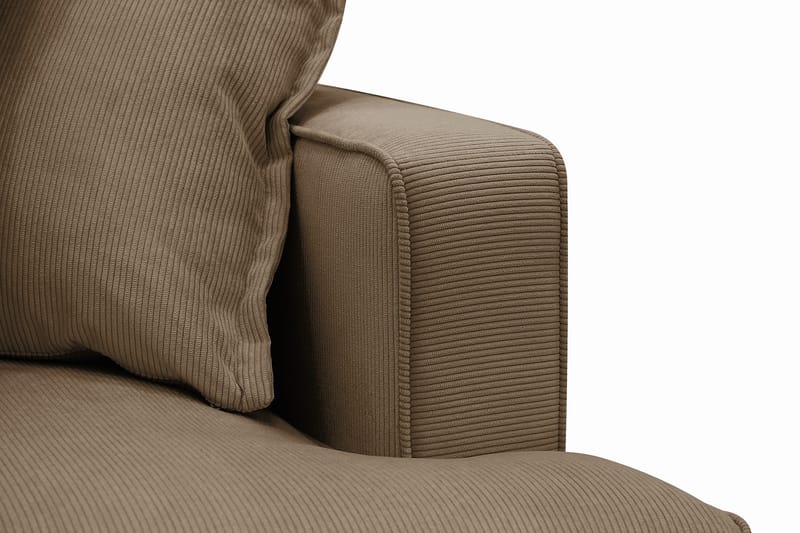 Rossita Lyx 6-sits Högervänd U-formad Extra djup Soffa med Divan och Schäslong i Manchester - Ljusbrun - Möbler - Soffa - U-soffa