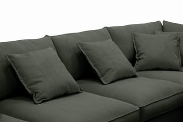 Rossita Lyx 6-sits Högervänd U-formad Extra djup Soffa med Divan och Schäslong i Manchester - Mörkgrön - Möbler - Soffa - U-soffa