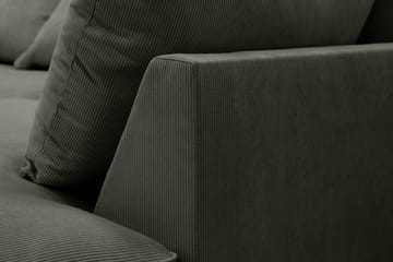 Rossita Lyx 6-sits Högervänd U-formad Extra djup Soffa med Divan och Schäslong i Manchester - Mörkgrön - Möbler - Soffa - U-soffa