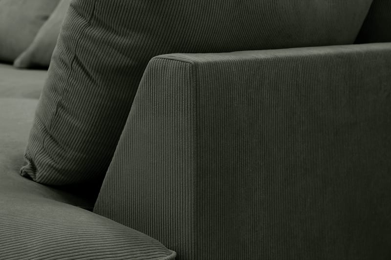 Rossita Lyx 6-sits Högervänd U-formad Extra djup Soffa med Divan och Schäslong i Manchester - Mörkgrön - Möbler - Soffa - U-soffa