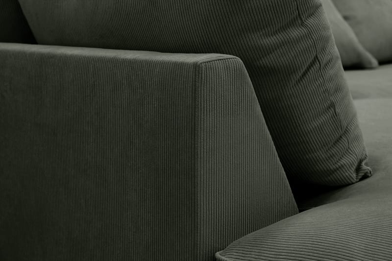 Rossita Lyx 6-sits Högervänd U-formad Extra djup Soffa med Divan och Schäslong i Manchester - Mörkgrön - Möbler - Soffa - U-soffa