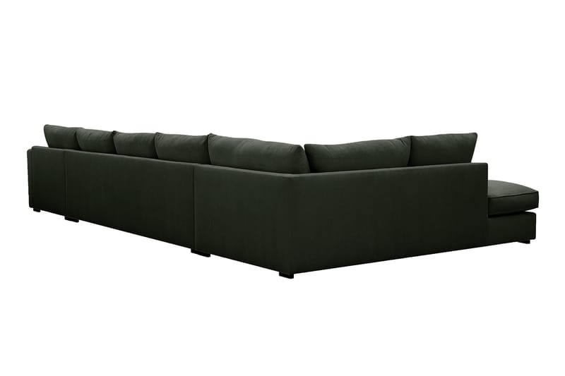 Rossita Lyx 6-sits Högervänd U-formad Extra djup Soffa med Divan och Schäslong i Manchester - Mörkgrön - Möbler - Soffa - U-soffa