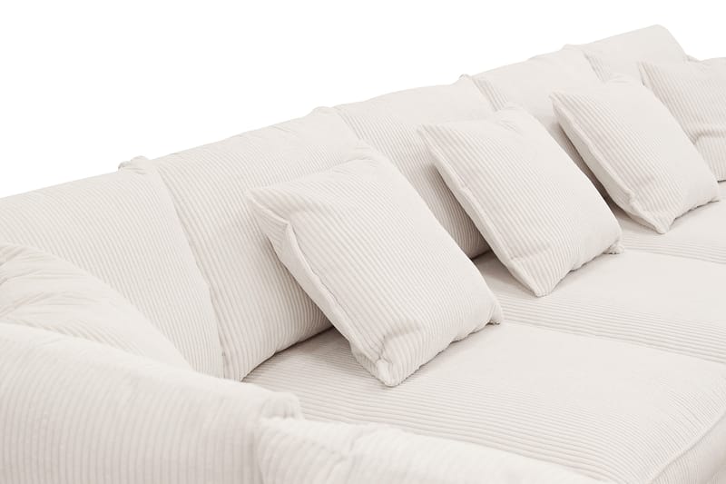 Rossita Lyx 6-sits Högervänd U-formad Extra djup Soffa med Divan och Schäslong i Manchester - Naturvit - Möbler - Soffa - U-soffa