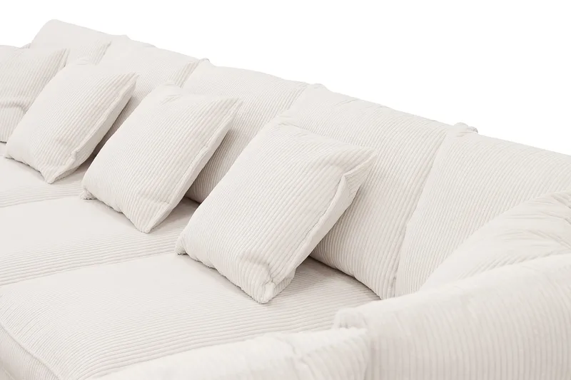 Rossita Lyx 6-sits Högervänd U-formad Extra djup Soffa med Divan och Schäslong i Manchester - Offwhite - Möbler - Soffa - U-soffa