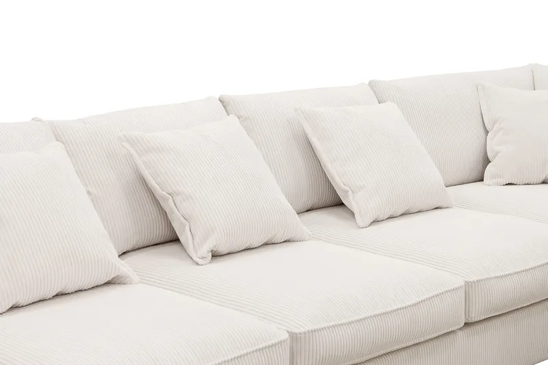 Rossita Lyx 6-sits Högervänd U-formad Extra djup Soffa med Divan och Schäslong i Manchester - Offwhite - Möbler - Soffa - U-soffa
