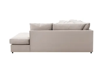 Rossita Lyx 6-sits Högervänd U-formad Extra djup Soffa med Divan och Schäslong i Sammet - Beige - Möbler - Soffa - U-soffa