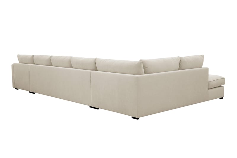 Rossita Lyx 6-sits Högervänd U-formad Extra djup Soffa med Divan och Schäslong i Tyg - Beige - Möbler - Soffa - U-soffa
