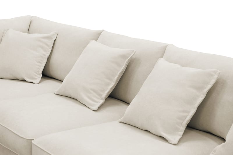 Rossita Lyx 6-sits Högervänd U-formad Extra djup Soffa med Divan och Schäslong i Tyg - Beige - Möbler - Soffa - U-soffa