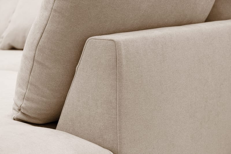 Rossita Lyx 6-sits Högervänd U-formad Extra djup Soffa med Divan och Schäslong i Tyg - Ljusbrun - Möbler - Soffa - U-soffa