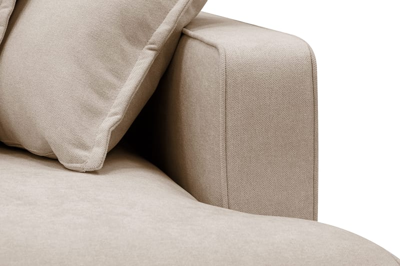 Rossita Lyx 6-sits Högervänd U-formad Extra djup Soffa med Divan och Schäslong i Tyg - Ljusbrun - Möbler - Soffa - U-soffa