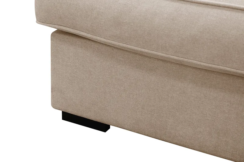 Rossita Lyx 6-sits Högervänd U-formad Extra djup Soffa med Divan och Schäslong i Tyg - Ljusbrun - Möbler - Soffa - U-soffa