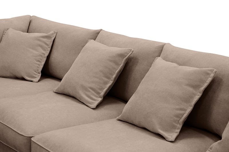 Rossita Lyx 6-sits Högervänd U-formad Extra djup Soffa med Divan och Schäslong i Tyg - Mörkbrun - Möbler - Soffa - U-soffa