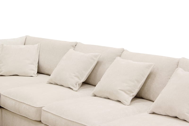 Rossita Lyx 6-sits Vänstervänd U-formad Extra djup Soffa med Divan och Schäslong i Chenille - Beige - Möbler - Soffa - U-soffa