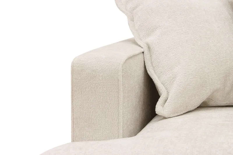 Rossita Lyx 6-sits Vänstervänd U-formad Extra djup Soffa med Divan och Schäslong i Chenille - Beige - Möbler - Soffa - U-soffa