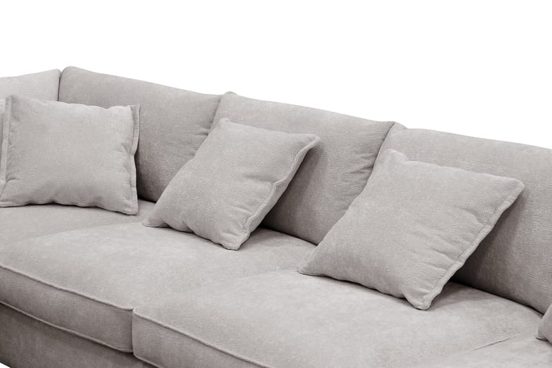 Rossita Lyx 6-sits Vänstervänd U-formad Extra djup Soffa med Divan och Schäslong i Chenille - Grå/Brun - Möbler - Soffa - U-soffa