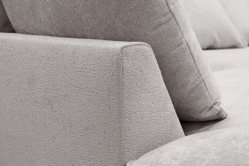 Rossita Lyx 6-sits Vänstervänd U-formad Extra djup Soffa med Divan och Schäslong i Chenille - Grå/Brun - Möbler - Soffa - U-soffa