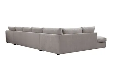 Rossita Lyx 6-sits Vänstervänd U-formad Extra djup Soffa med Divan och Schäslong i Chenille - Grå/Brun - Möbler - Soffa - U-soffa