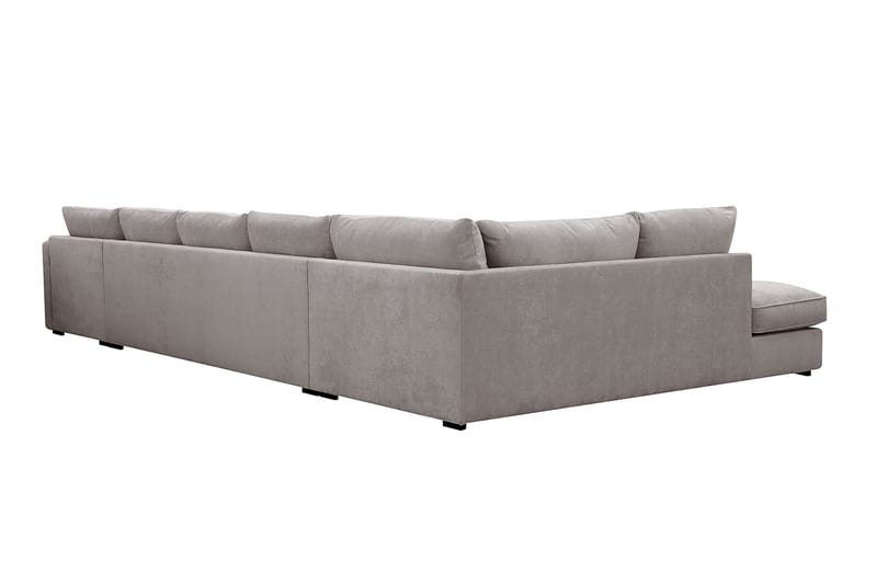 Rossita Lyx 6-sits Vänstervänd U-formad Extra djup Soffa med Divan och Schäslong i Chenille - Grå/Brun - Möbler - Soffa - U-soffa