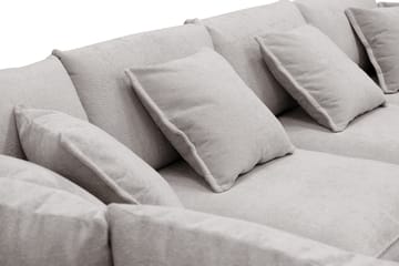 Rossita Lyx 6-sits Vänstervänd U-formad Extra djup Soffa med Divan och Schäslong i Chenille - Grå/Brun - Möbler - Soffa - U-soffa