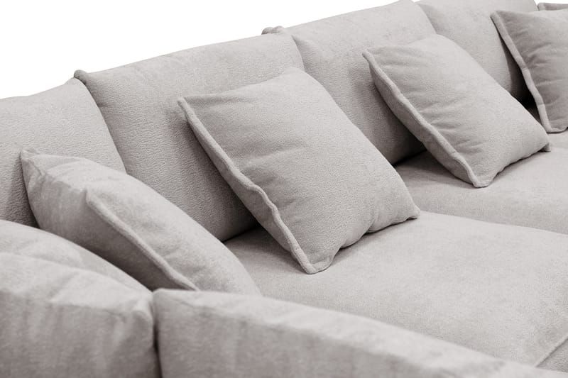 Rossita Lyx 6-sits Vänstervänd U-formad Extra djup Soffa med Divan och Schäslong i Chenille - Grå/Brun - Möbler - Soffa - U-soffa