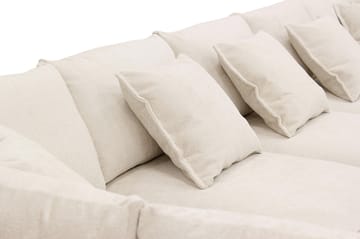 Rossita Lyx 6-sits Vänstervänd U-formad Extra djup Soffa med Divan och Schäslong i Chenille - Trenza 06, Beige Chenille - Möbler - Soffa - U-soffa