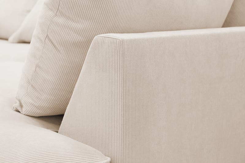 Rossita Lyx 6-sits Vänstervänd U-formad Extra djup Soffa med Divan och Schäslong i Manchester - Beige - Möbler - Soffa - U-soffa