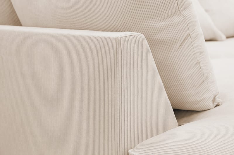 Rossita Lyx 6-sits Vänstervänd U-formad Extra djup Soffa med Divan och Schäslong i Manchester - Beige - Möbler - Soffa - U-soffa