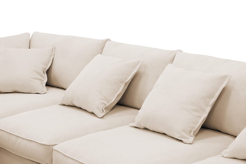 Rossita Lyx 6-sits Vänstervänd U-formad Extra djup Soffa med Divan och Schäslong i Manchester - Beige - Möbler - Soffa - U-soffa