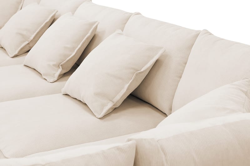 Rossita Lyx 6-sits Vänstervänd U-formad Extra djup Soffa med Divan och Schäslong i Manchester - Beige - Möbler - Soffa - U-soffa