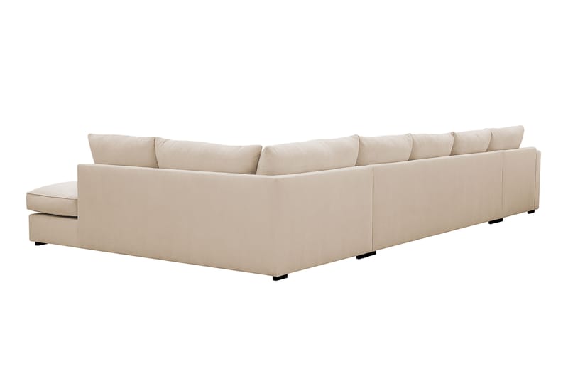 Rossita Lyx 6-sits Vänstervänd U-formad Extra djup Soffa med Divan och Schäslong i Manchester - Beige - Möbler - Soffa - U-soffa
