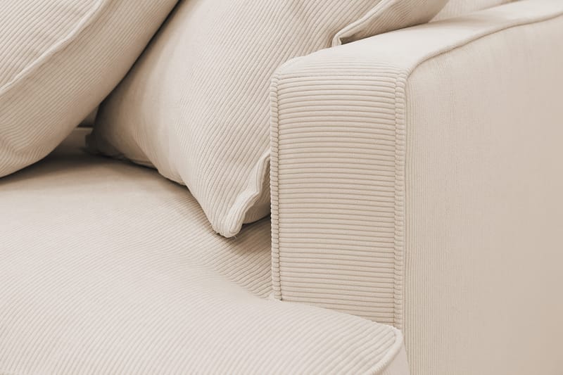 Rossita Lyx 6-sits Vänstervänd U-formad Extra djup Soffa med Divan och Schäslong i Manchester - Beige - Möbler - Soffa - U-soffa