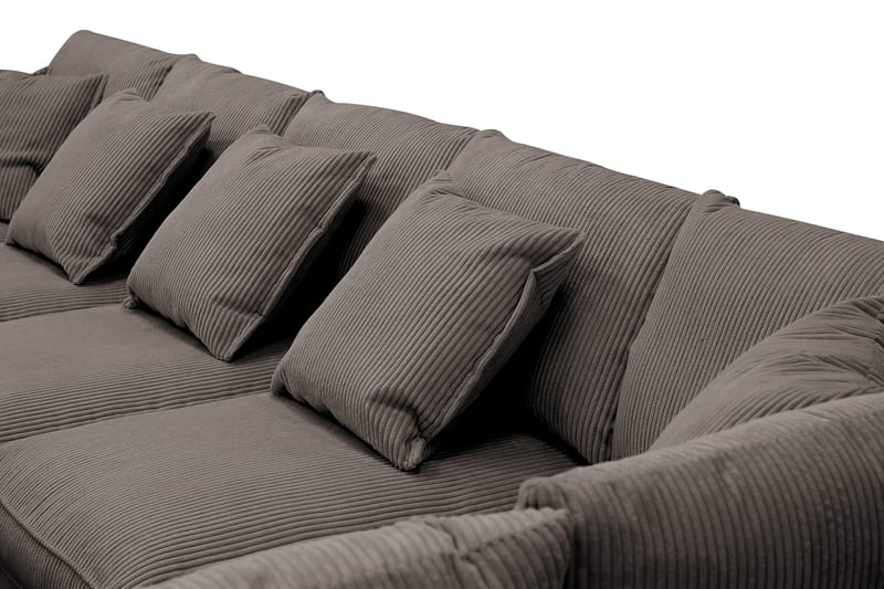 Rossita Lyx 6-sits Vänstervänd U-formad Extra djup Soffa med Divan och Schäslong i Manchester - Brun - Möbler - Soffa - U-soffa