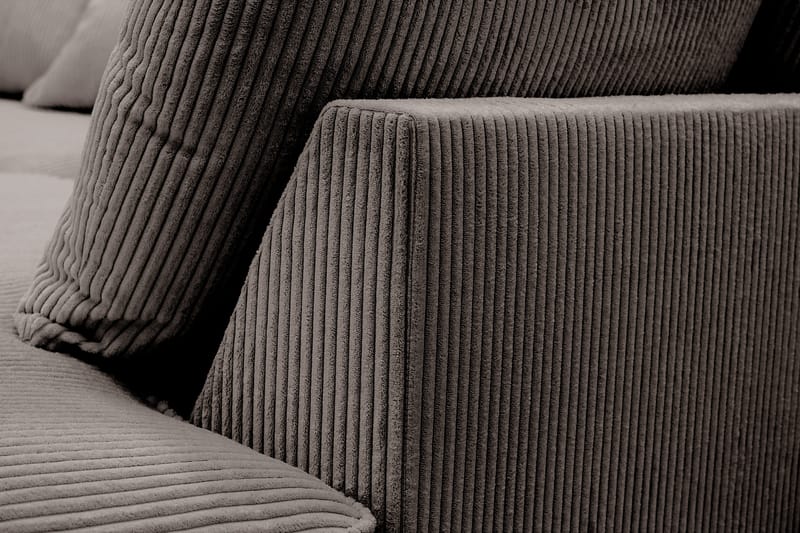 Rossita Lyx 6-sits Vänstervänd U-formad Extra djup Soffa med Divan och Schäslong i Manchester - Brun - Möbler - Soffa - U-soffa