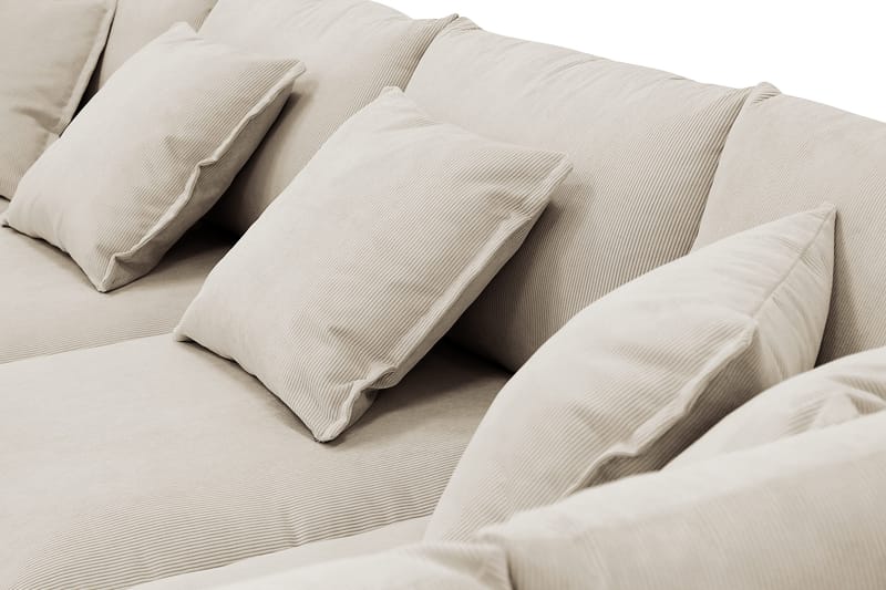 Rossita Lyx 6-sits Vänstervänd U-formad Extra djup Soffa med Divan och Schäslong i Manchester - Kräm - Möbler - Soffa - U-soffa